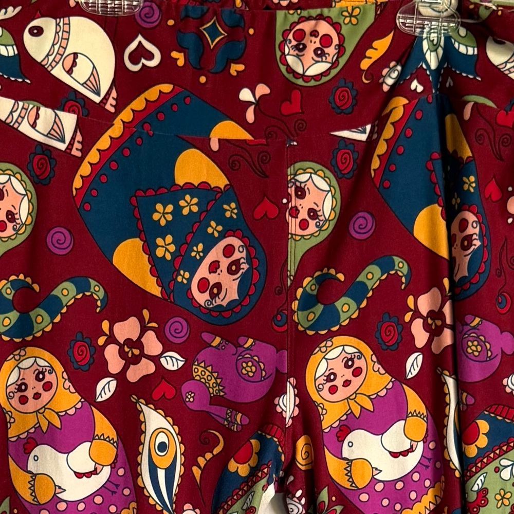 🦄 Rare!! Colorful vintage Lularoe women’s Leggings Matryoshka nesting dolls 🪆 🪆